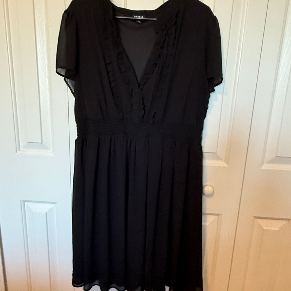 Torrid Black Dress with Ruffle Detail